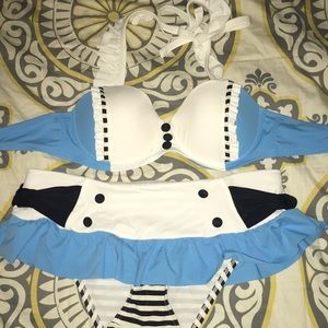 Alice in Wonderland inspired swim suit